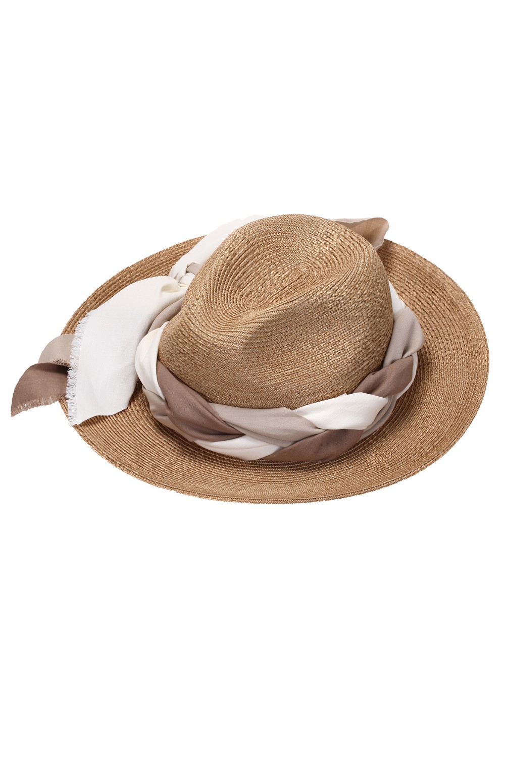 shop ANTONELLI  Cappello: Antonelli cappello a tesa larga con foulard.
Composizione: 75% carta 25% cotone.
Fabbricato in Italia.. KILLIAM E0666 6203-125 number 7210093